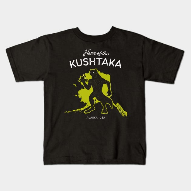 Home of the Kushtaka - Alaska, USA Cryptid Kids T-Shirt by Strangeology